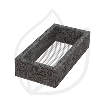 Schanskorf bloembak - 2m x 0.45m x 1m wd0.12m
